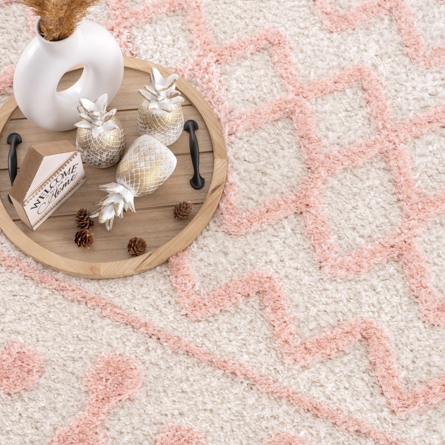 Darva Pink Plush Area Carpet - Quahog Bay Bedding