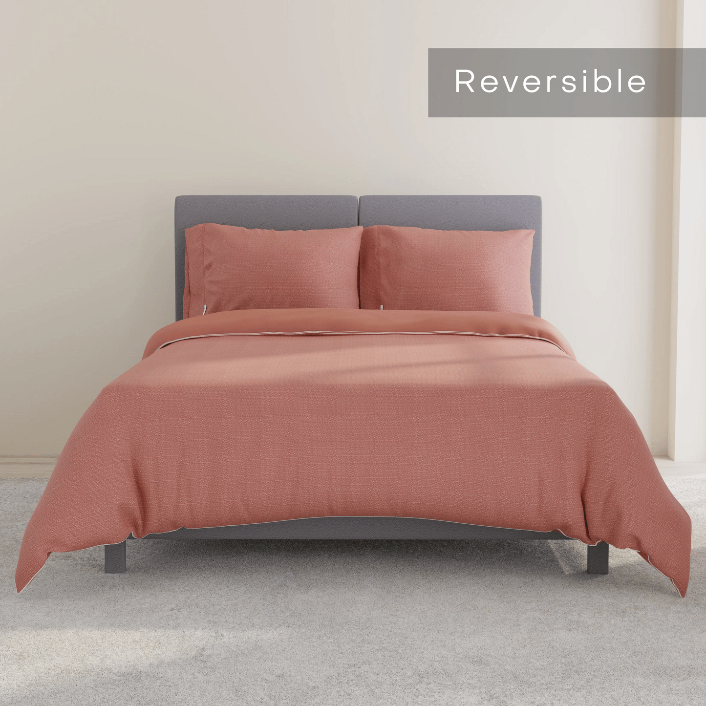 QuickZip Duvet Cover With Clips - Sateen