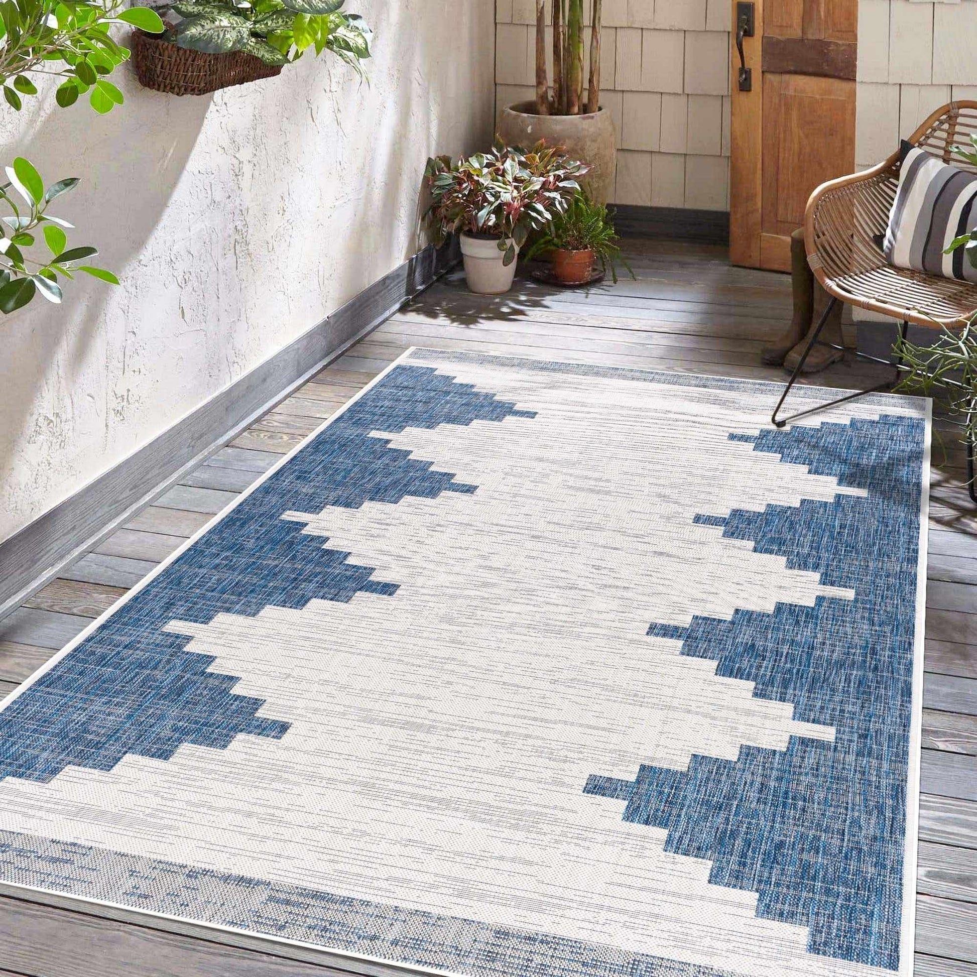Djugun Navy Blue Performance Rug - Promo - Quahog Bay Bedding