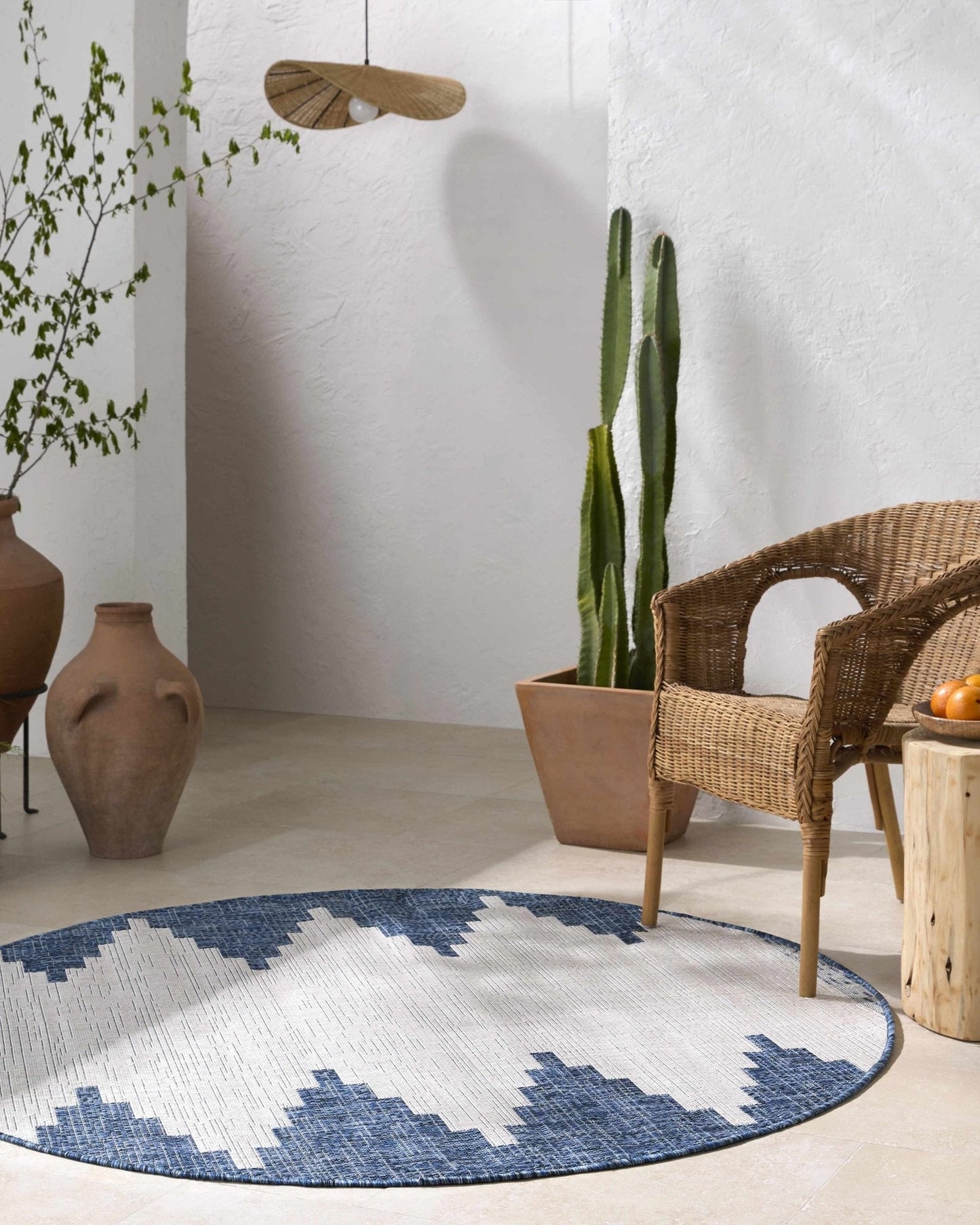 Djugun Navy Blue Performance Rug - Promo - Quahog Bay Bedding