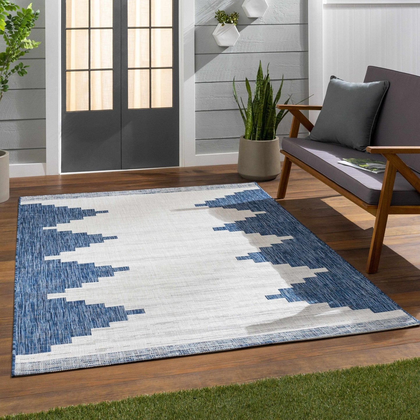 Djugun Navy Blue Performance Rug - Promo - Quahog Bay Bedding