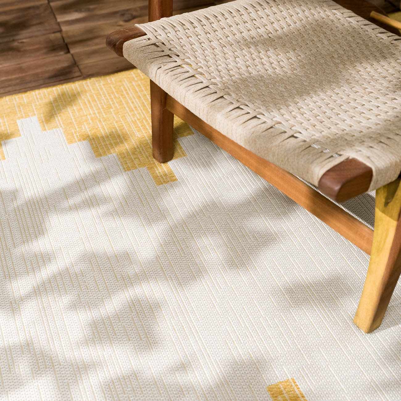 Djugun Yellow Outdoor Rug - Quahog Bay Bedding