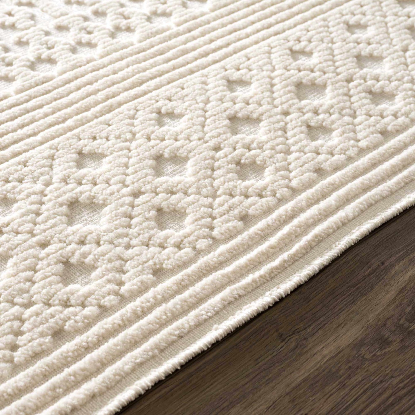 Drago White Washable Area Rug - Quahog Bay Bedding