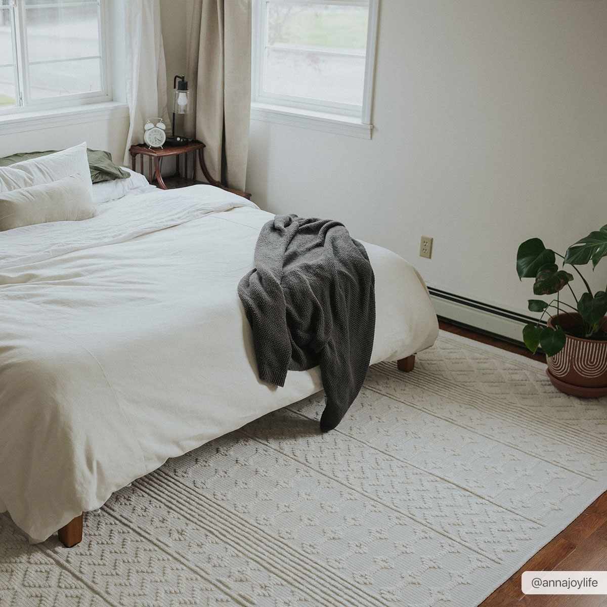 Drago White Washable Area Rug - Quahog Bay Bedding