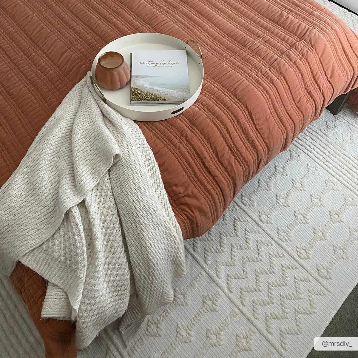 Drago White Washable Area Rug - Quahog Bay Bedding