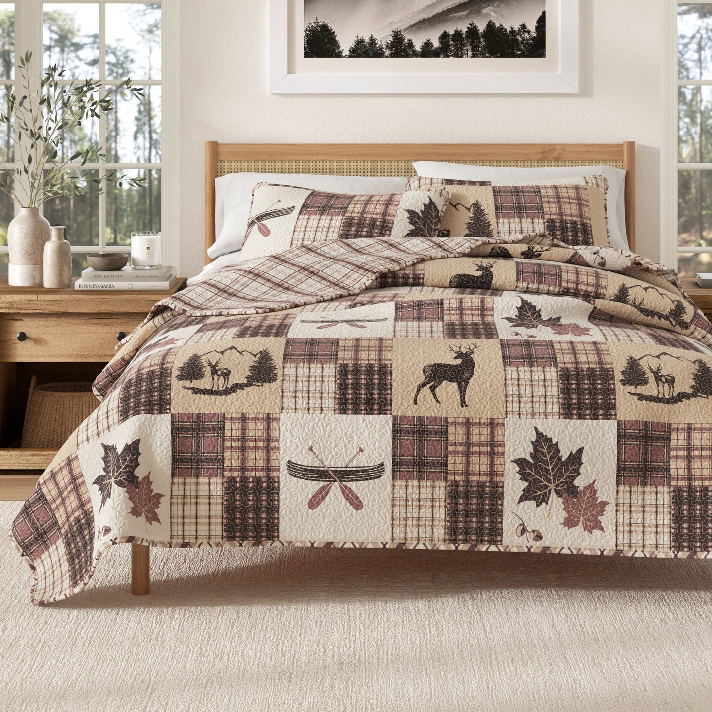 Redwood Lodge 3 Piece Quilt Set - Fall Quilts