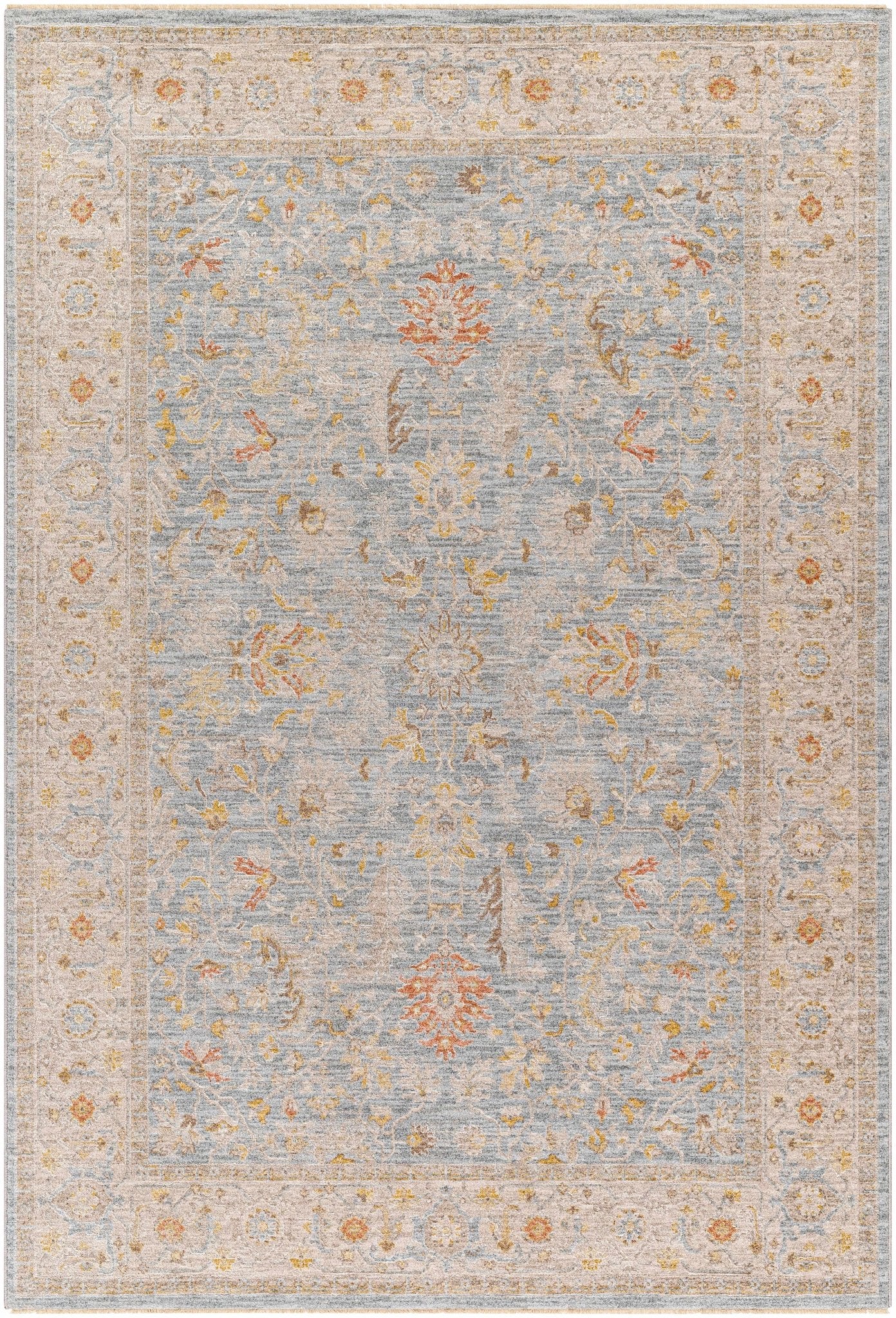 Edie Taupe Oushak Rug - Quahog Bay Bedding