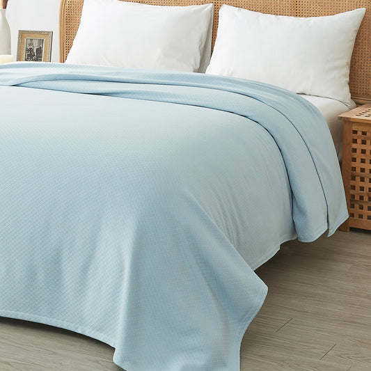 Egyptian Cotton Diamond Blanket - Quahog Bay Bedding