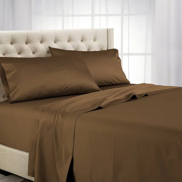 Egyptian Linens 1000TC 100% Cotton Split Top King Sheets 4PC - Fitted Sheet With Wings - Quahog Bay Bedding