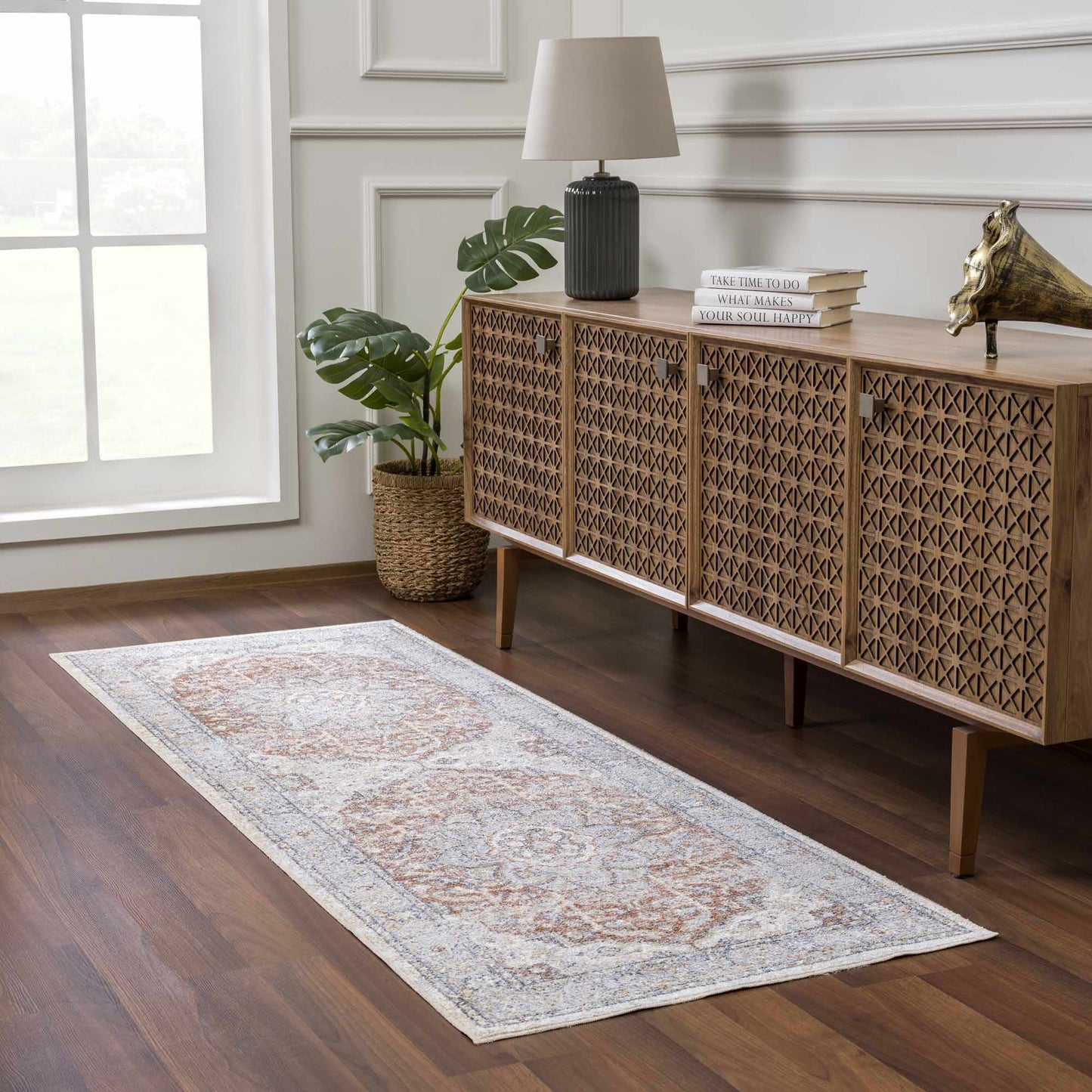 Emke Flat Pile Washable Rug - Quahog Bay Bedding