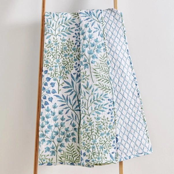English Forest Quilted Throw - Green - Quahog Bay Bedding
