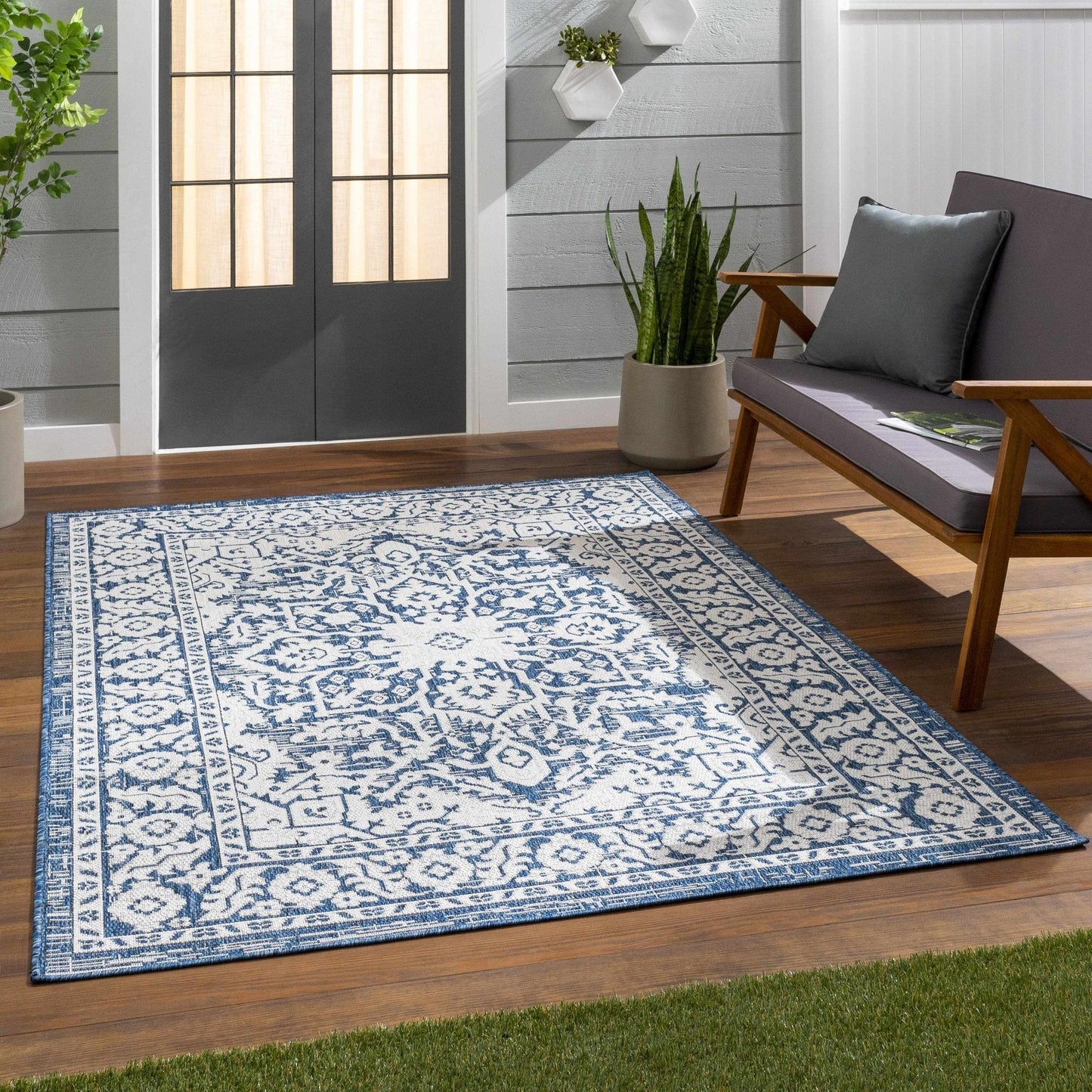 Etoile Navy Blue Performance Rug - Quahog Bay Bedding