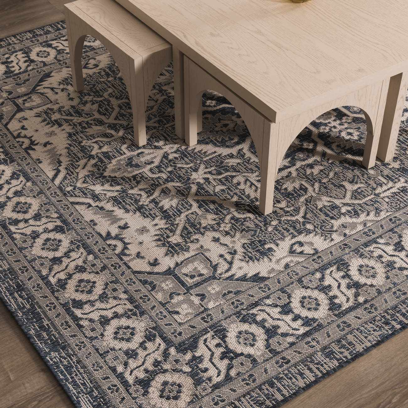 Etoile Navy Blue Performance Rug - Quahog Bay Bedding