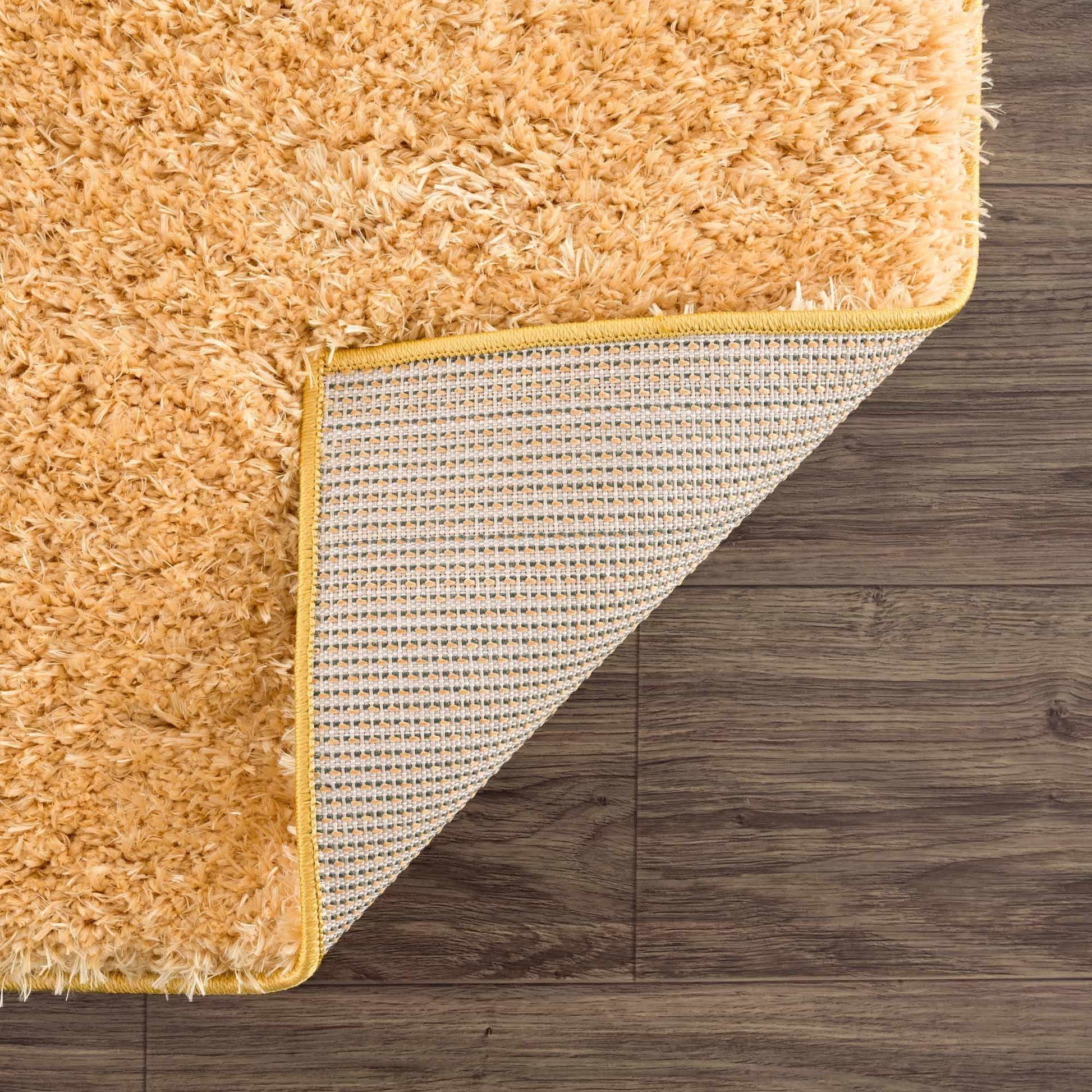 Faina Gold Yellow Washable Shag Rug - Quahog Bay Bedding