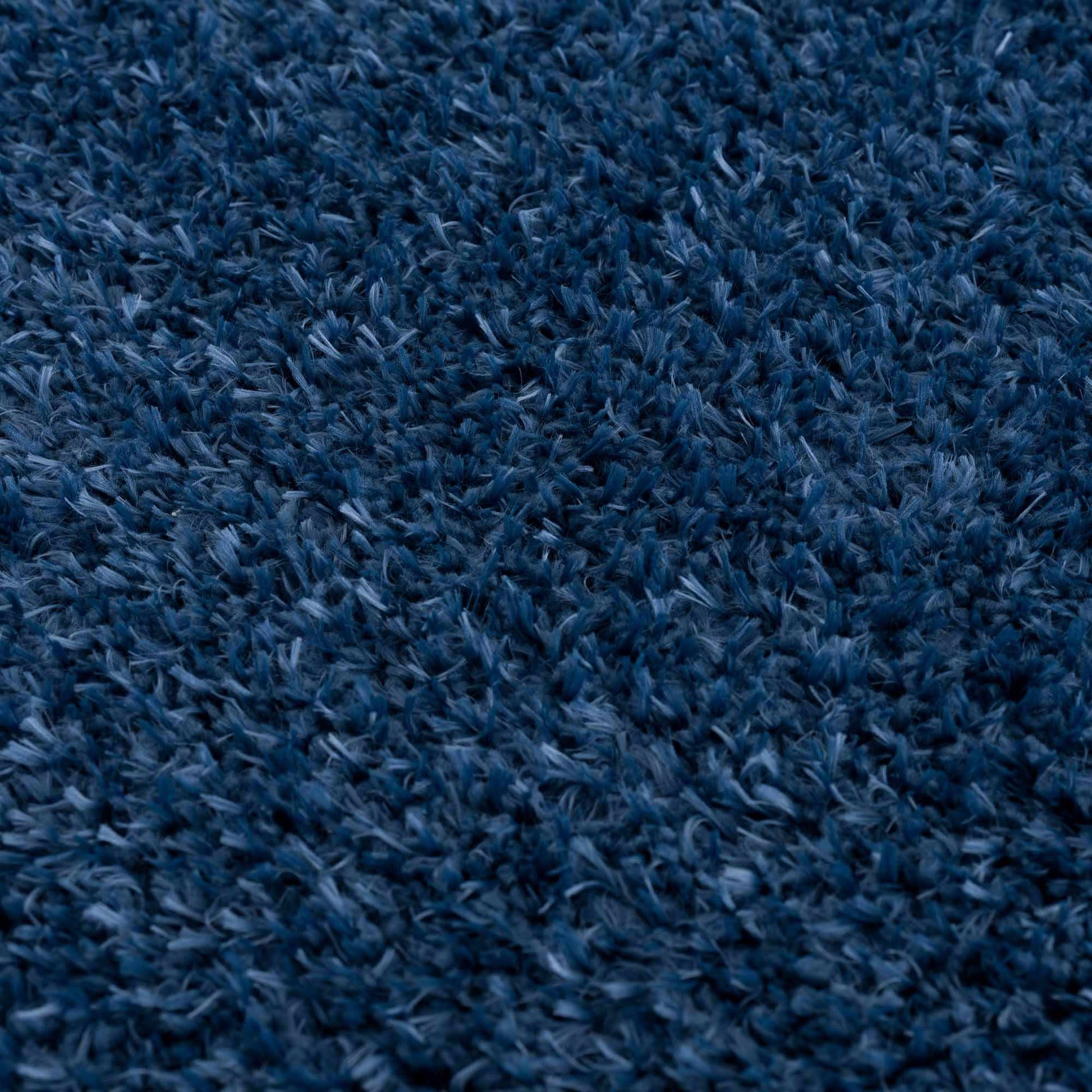 Faina Solid Dark Blue Shag Rug Washable - Quahog Bay Bedding
