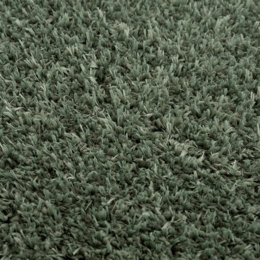 Faina Solid Green Shag Rug Washable - Quahog Bay Bedding