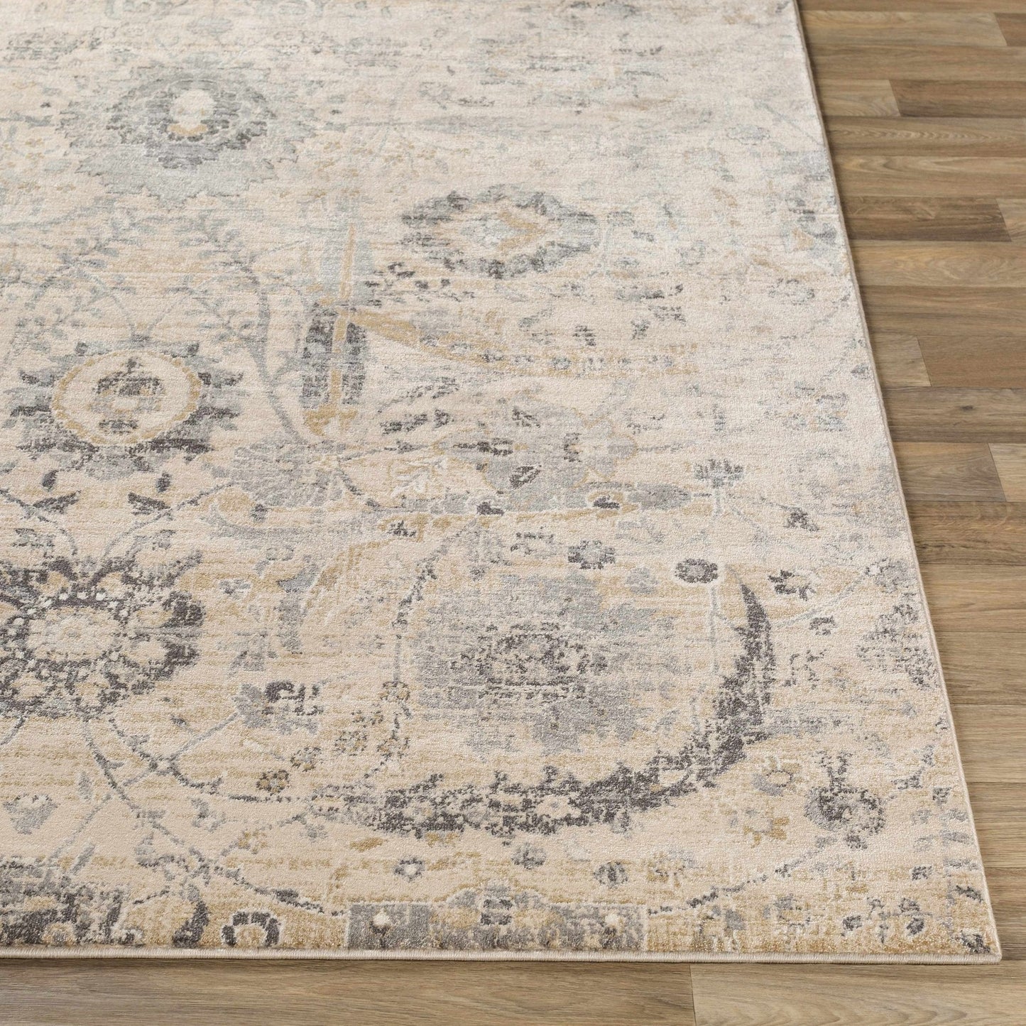 Georgiana Beige Area Rug - Medium Pile Rugs - Quahog Bay Bedding