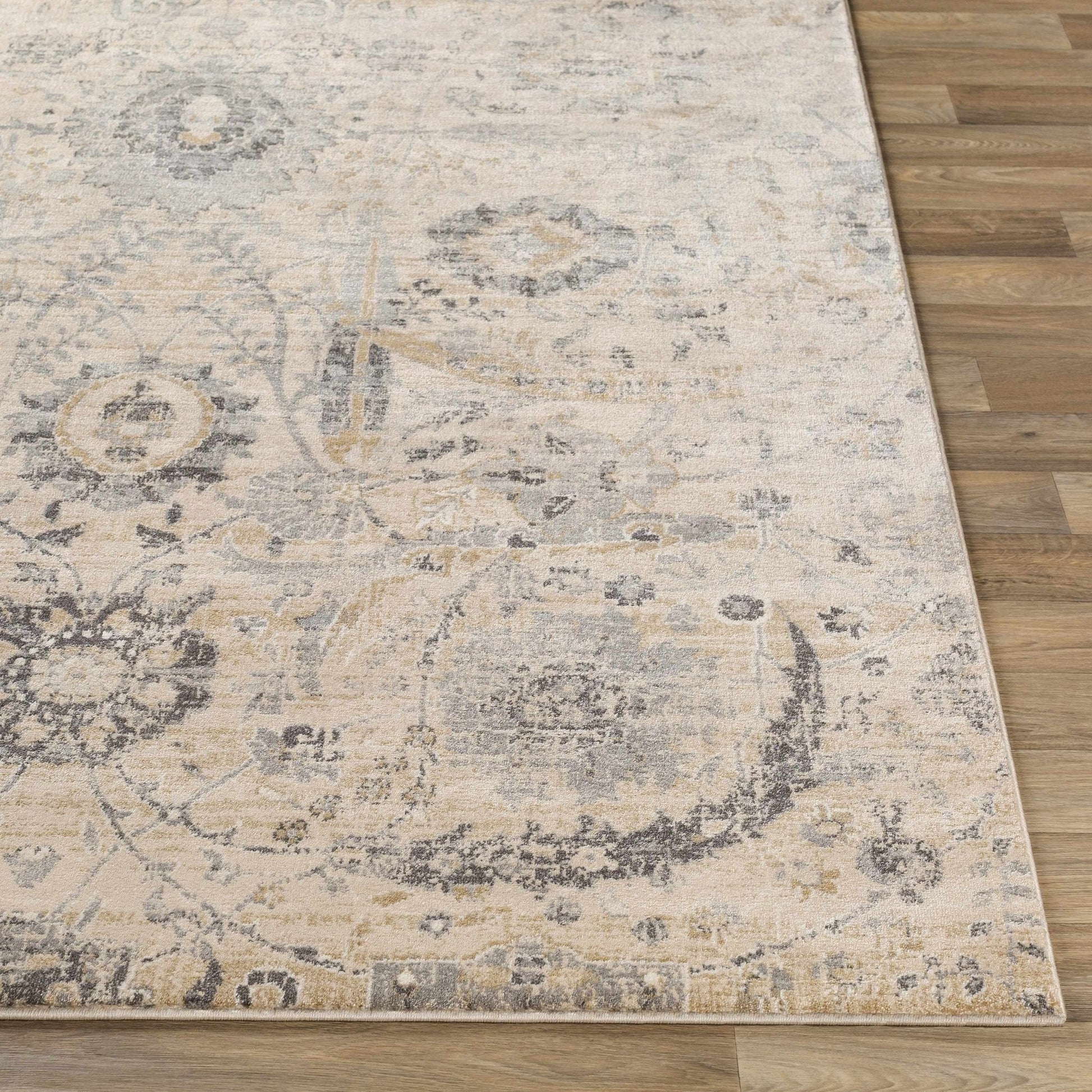 Georgiana Beige Area Rug - Medium Pile Rugs - Quahog Bay Bedding