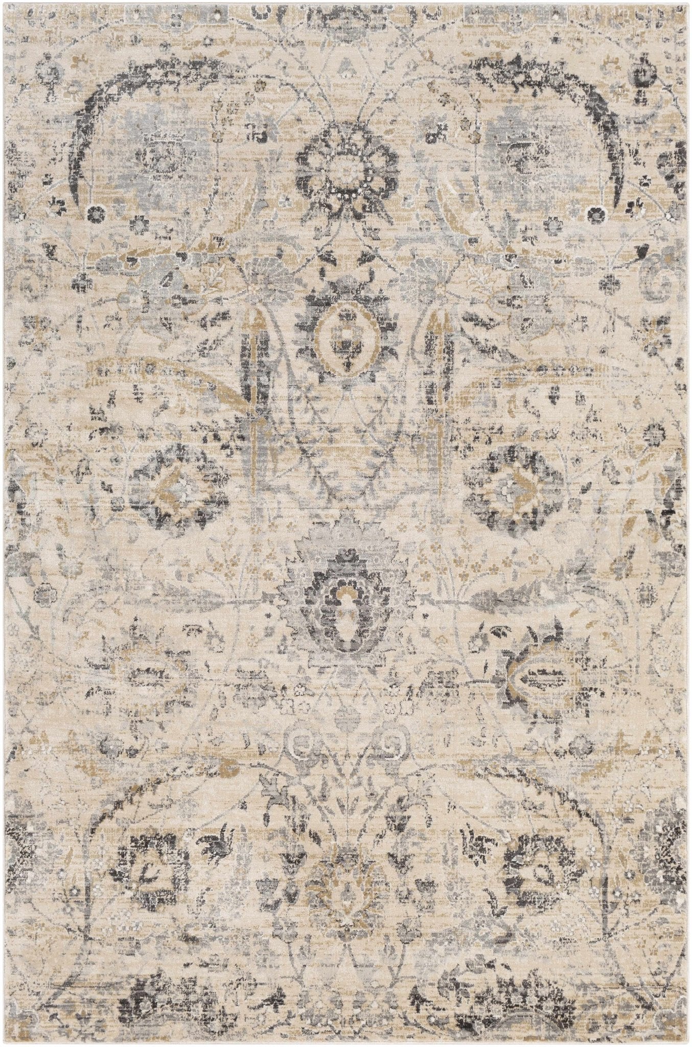 Georgiana Beige Area Rug - Medium Pile Rugs - Quahog Bay Bedding