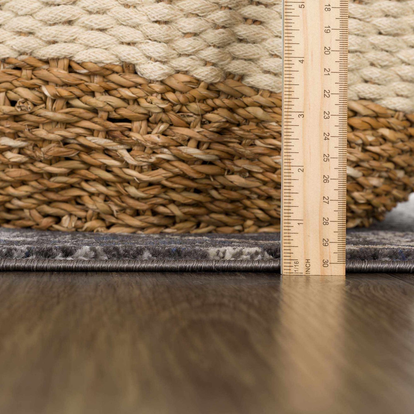 Georgiana Charcoal Area Rug - Quahog Bay Bedding