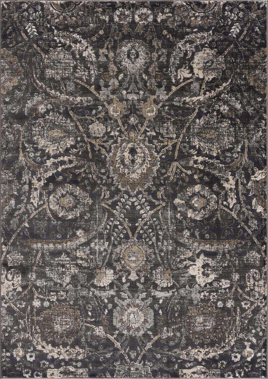 Georgiana Charcoal Area Rug - Quahog Bay Bedding