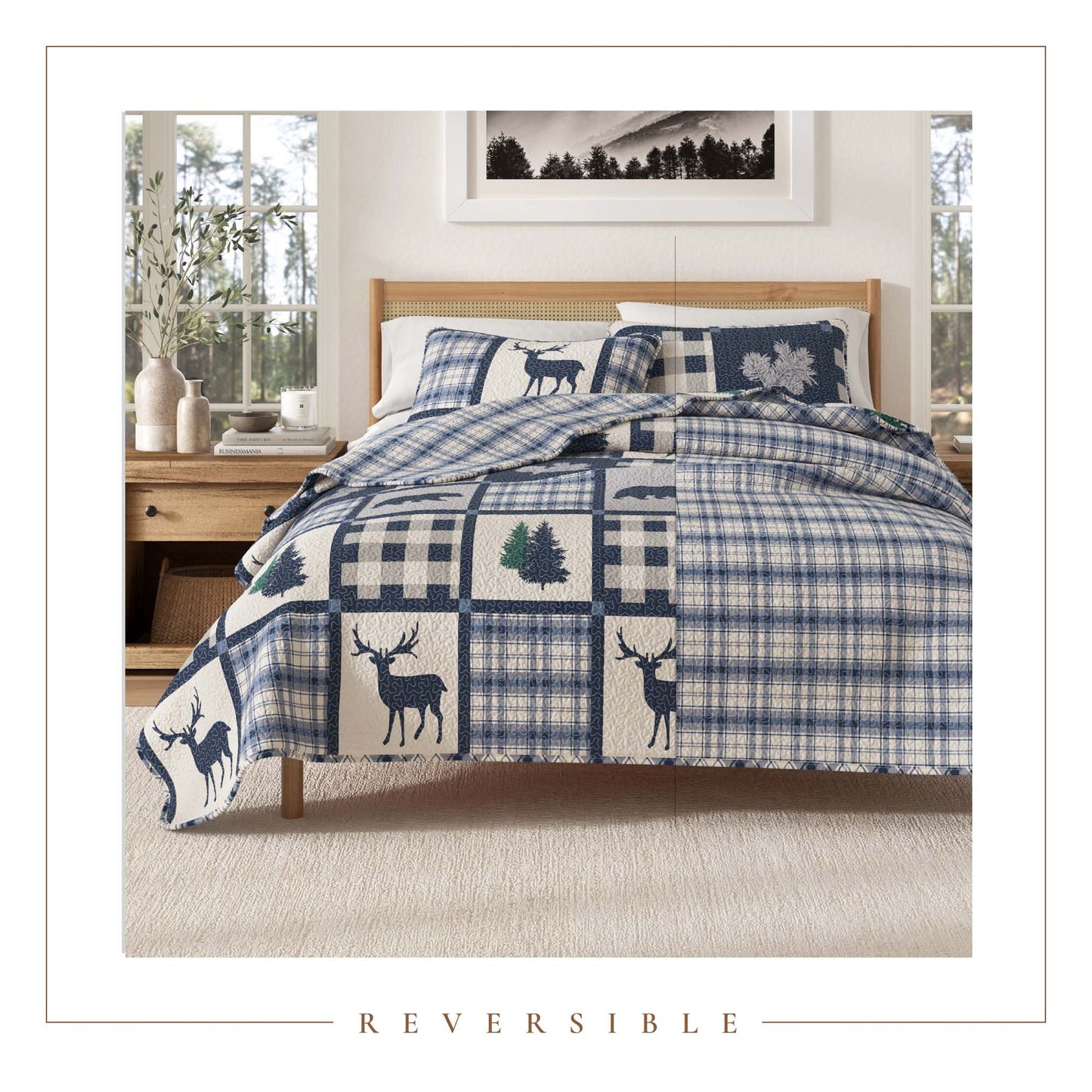 Lodge Quilt - Deer, Bear and Tree Themed Quilts
