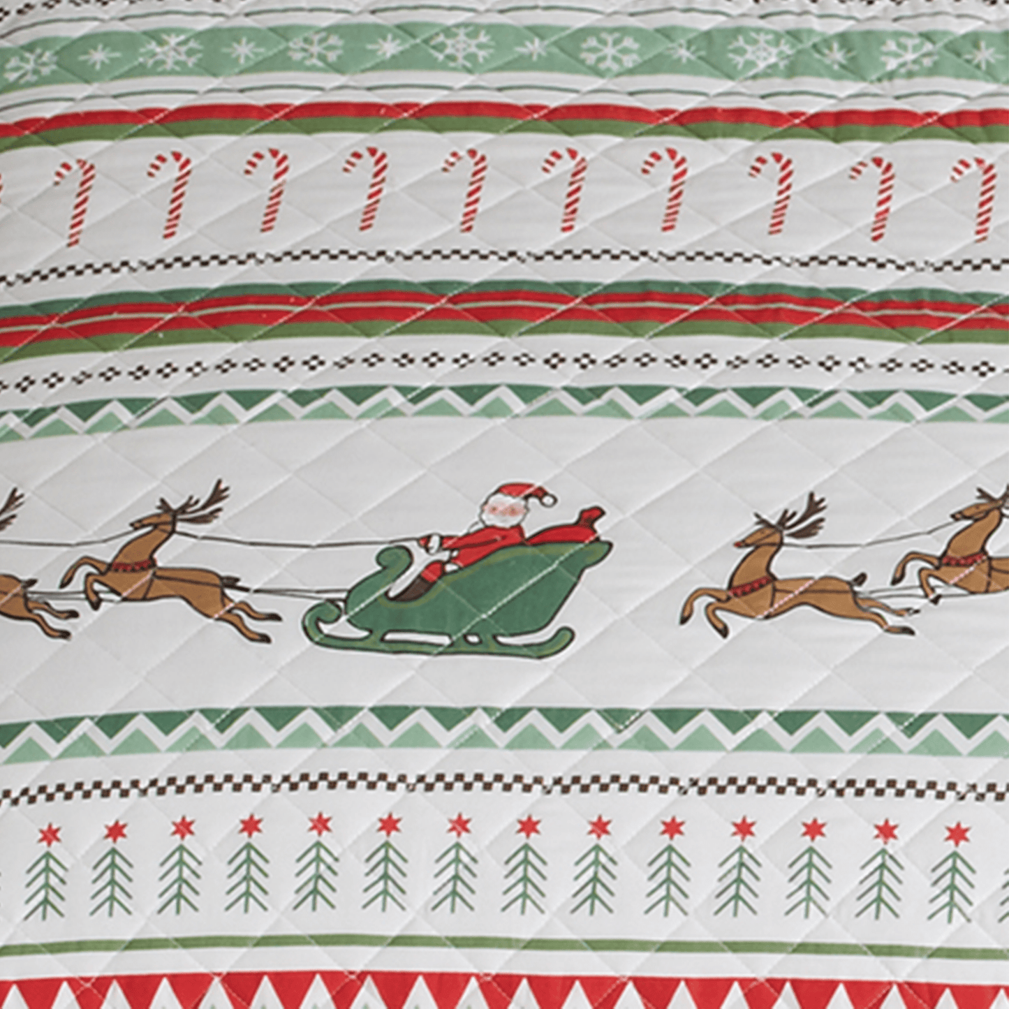 Christmas Quilt Set - Festive Collection - Striped Christmas Quilt