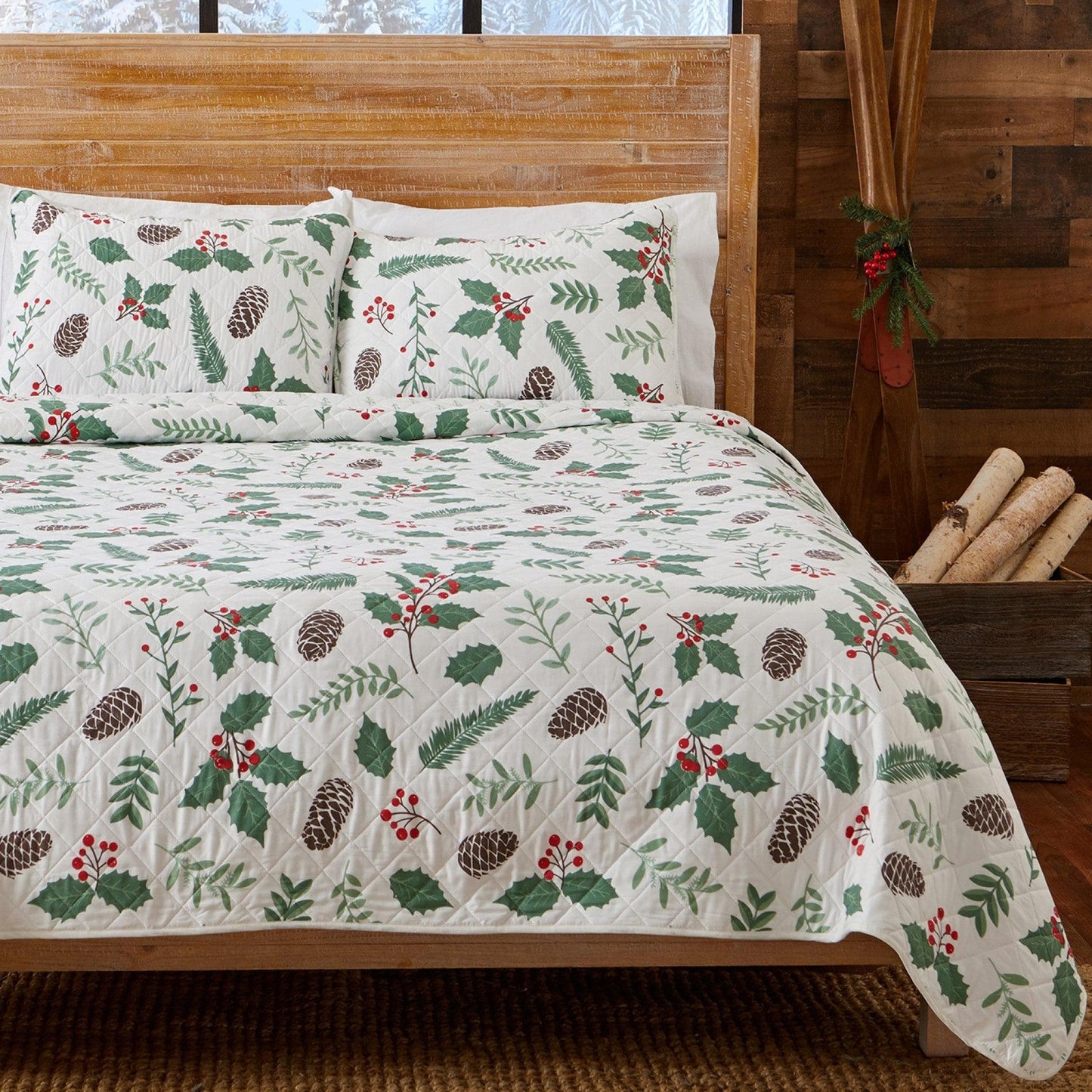 Christmas Holly Quilt Set - Christmas Quilts