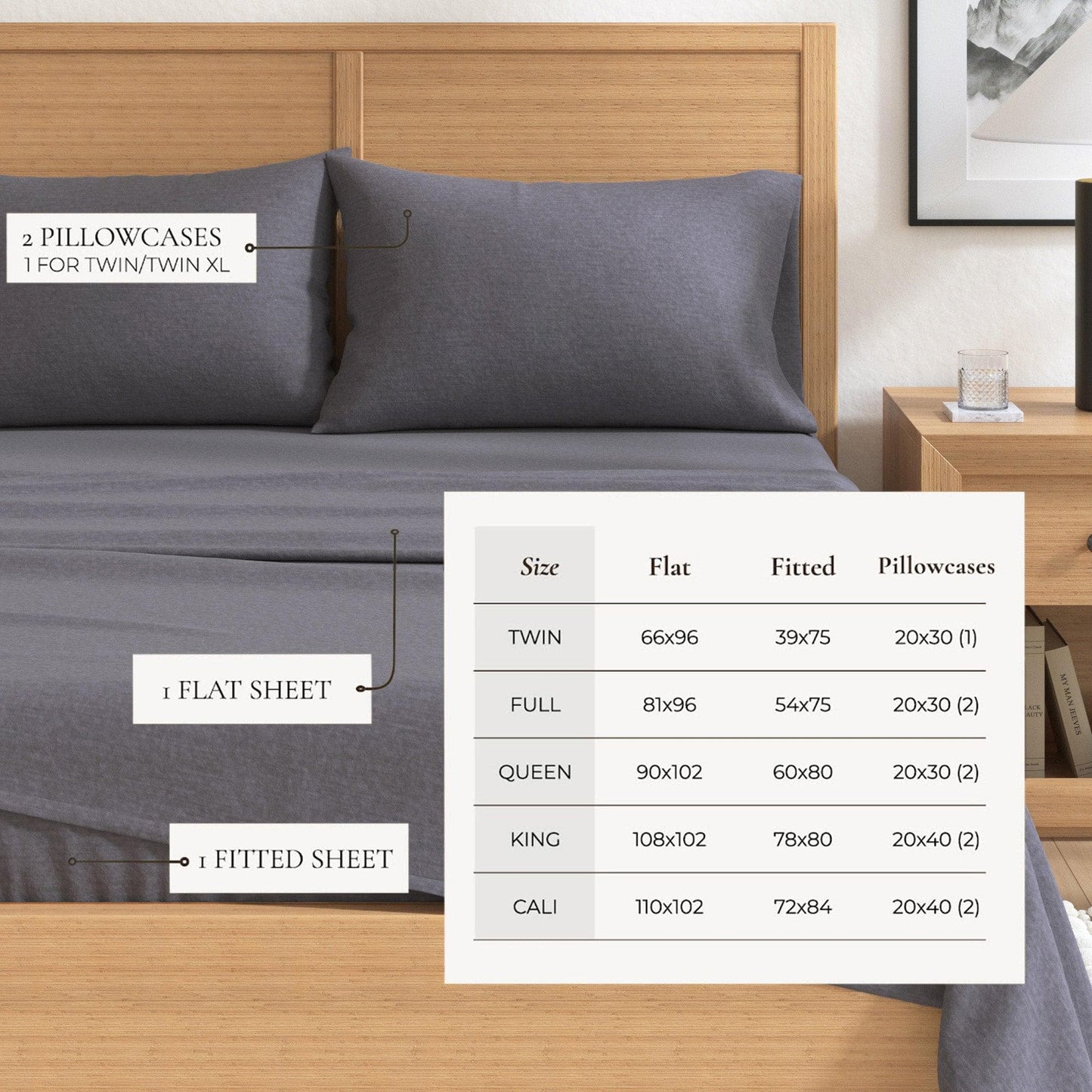 Heathered Solid Cotton Blend Flannel Sheets - Solid Cotton Flannel Sheets