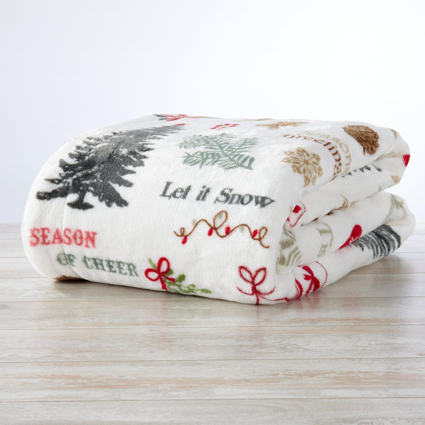 Christmas Sherpa Throw Blanket - Festive Christmas Themed Bedding