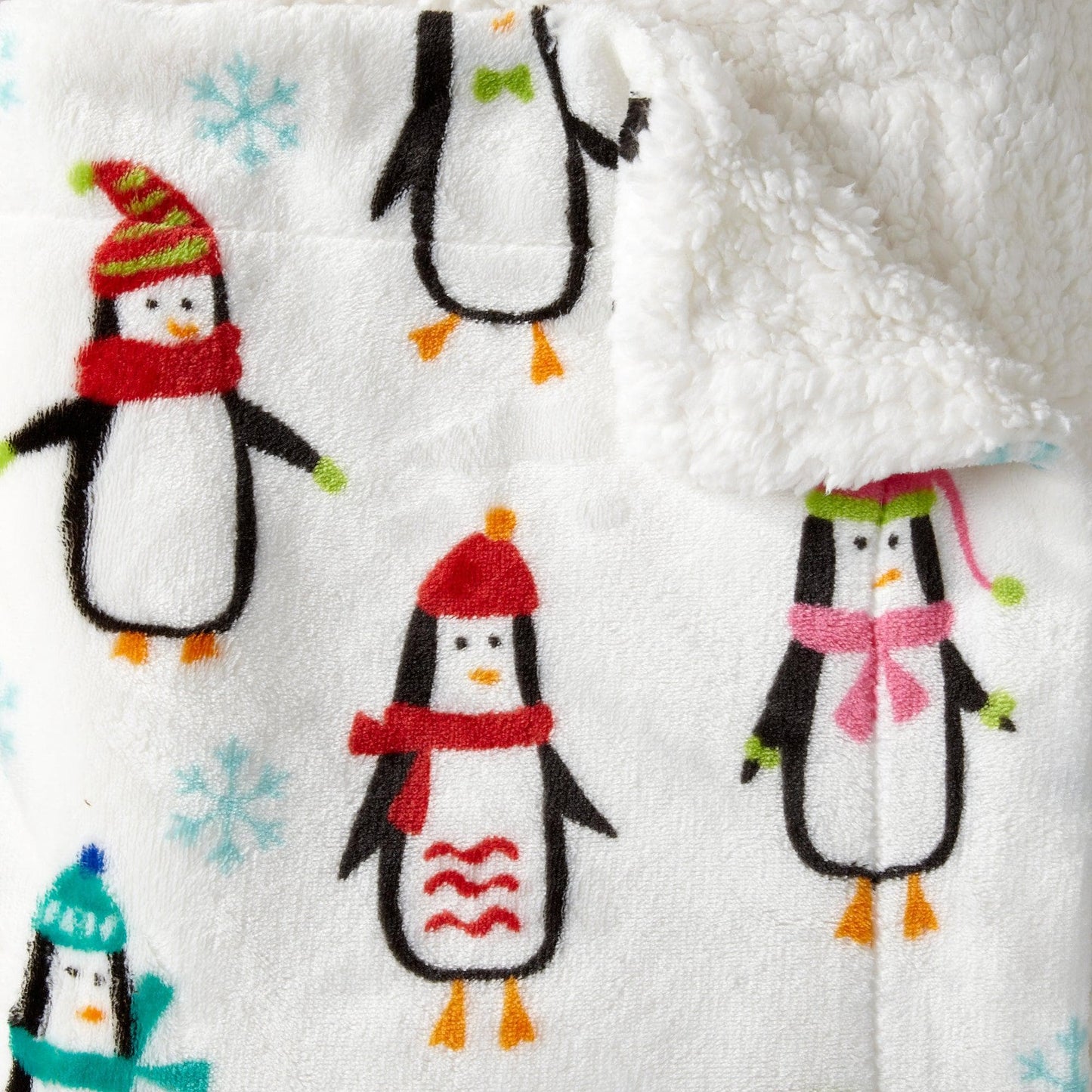 Christmas Sherpa Throw Blanket - Festive Christmas Themed Bedding