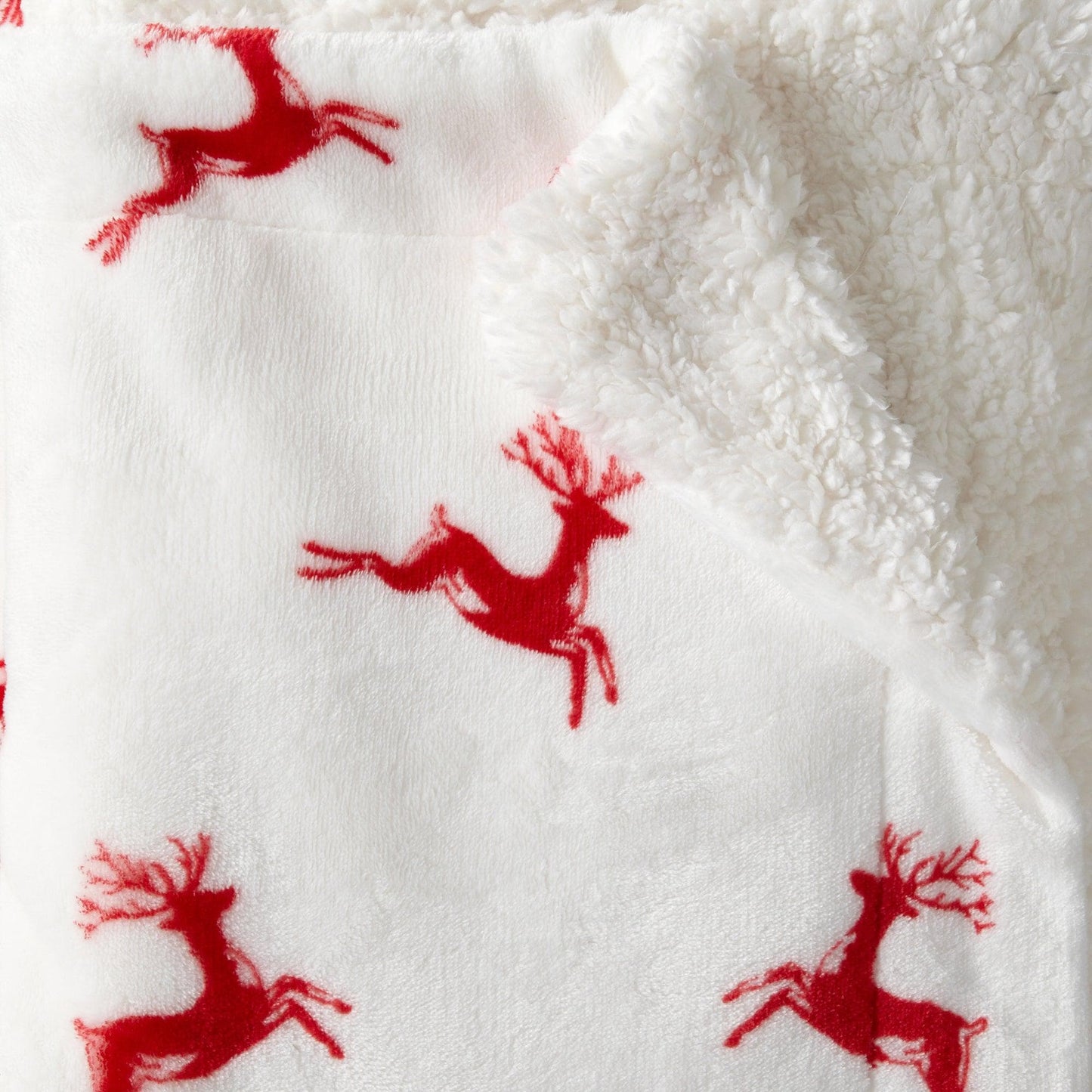 Christmas Sherpa Throw Blanket - Festive Christmas Themed Bedding