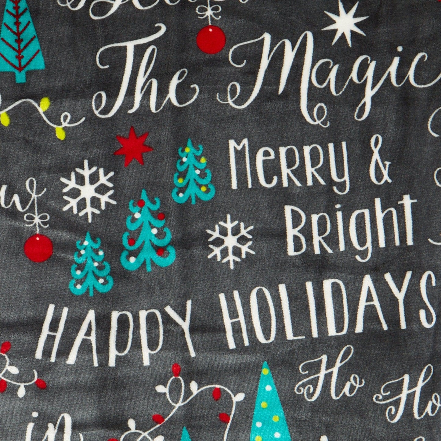 Christmas Sherpa Throw Blanket - Festive Christmas Themed Bedding