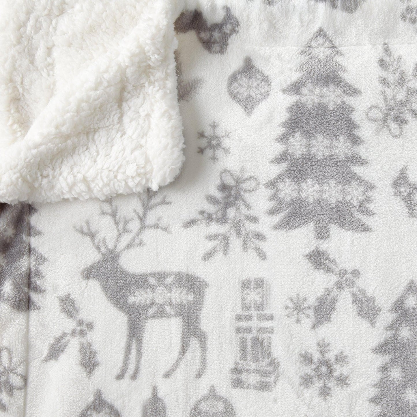 Christmas Sherpa Throw Blanket - Festive Christmas Themed Bedding