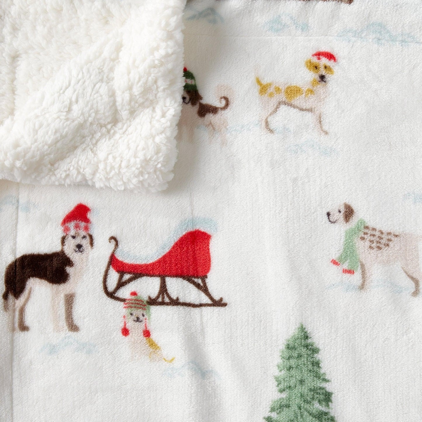 Christmas Sherpa Throw Blanket - Festive Christmas Themed Bedding