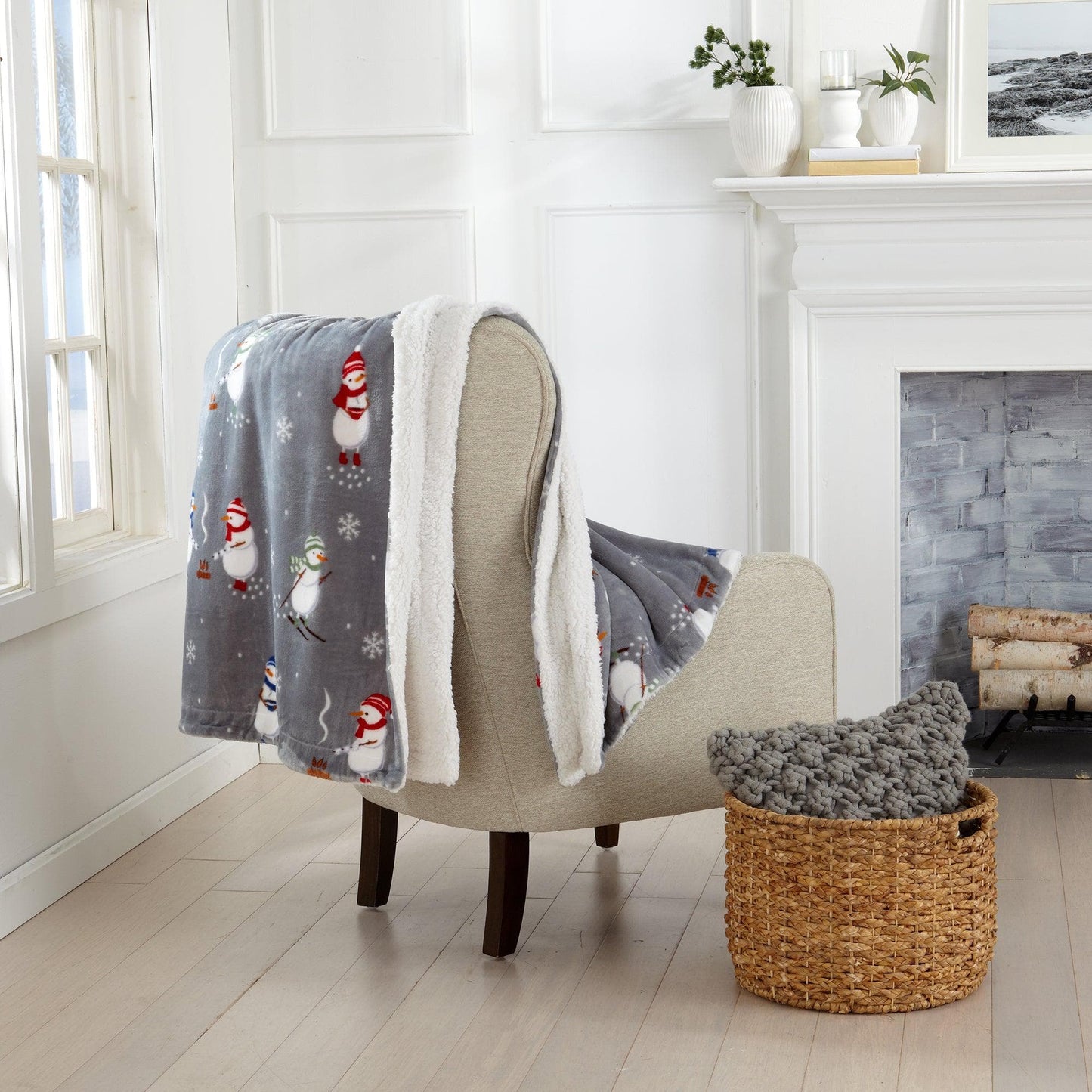 Christmas Sherpa Throw Blanket - Festive Christmas Themed Bedding