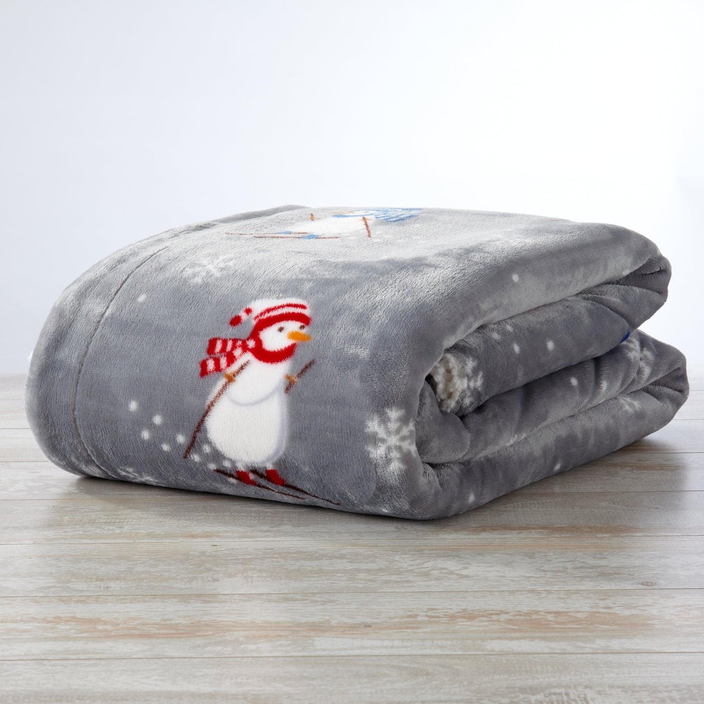 Christmas Sherpa Throw Blanket - Festive Christmas Themed Bedding