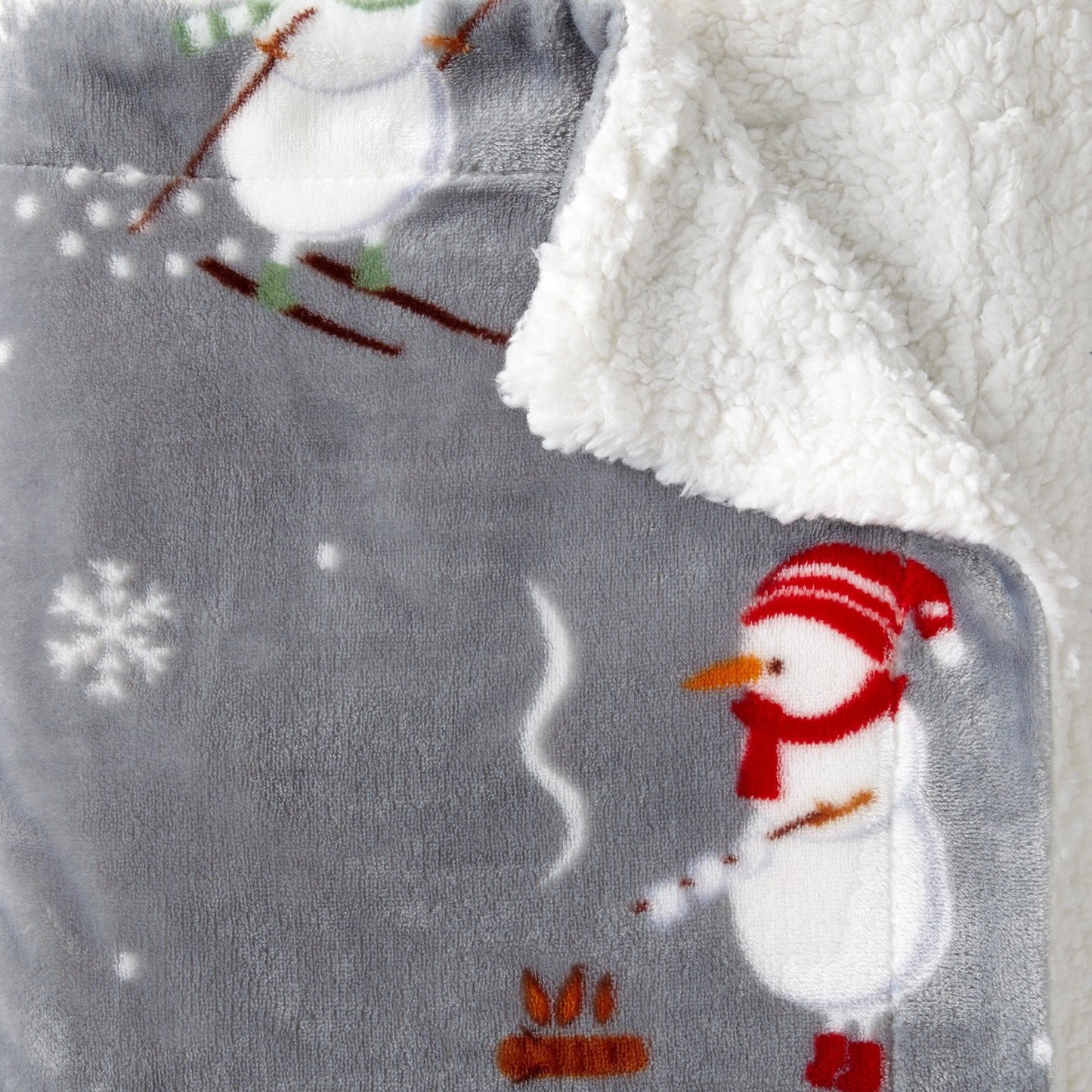 Christmas Sherpa Throw Blanket - Festive Christmas Themed Bedding