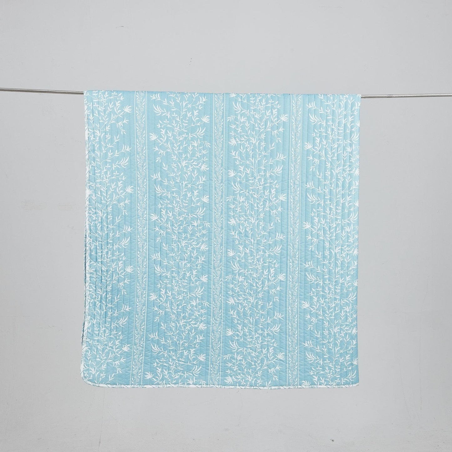 Blue Floral Quilt Set - Coastal Floral Quilts