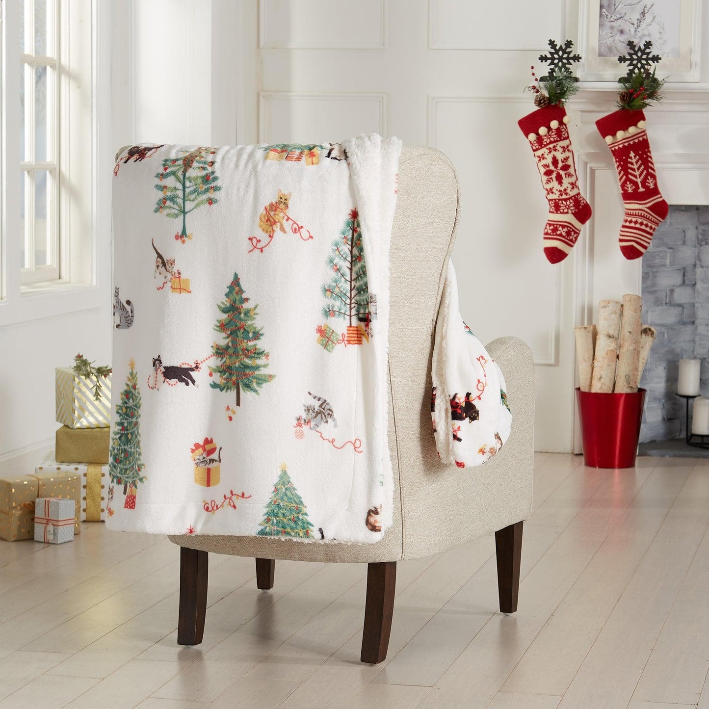 Christmas Sherpa Throw Blankets - Christmas Themed Quilts
