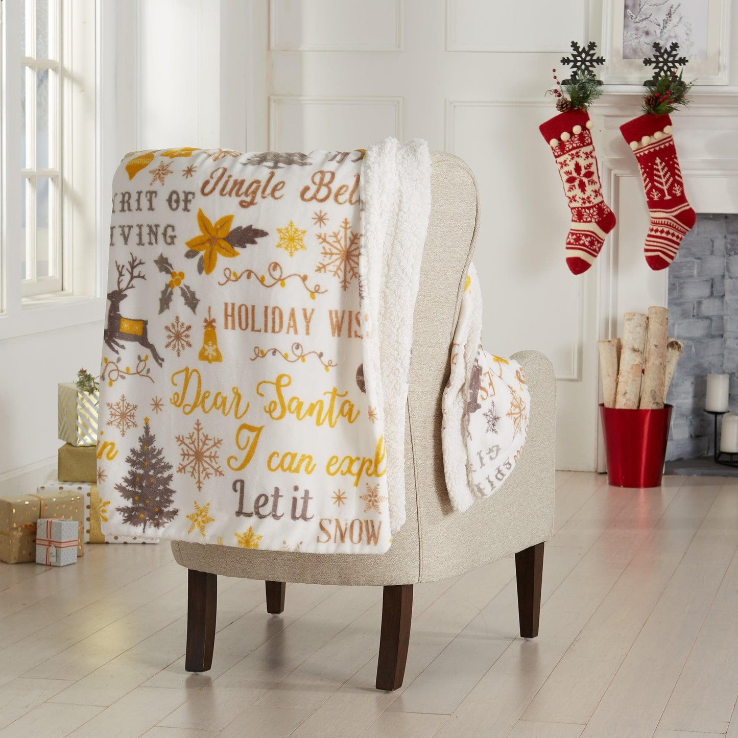 Christmas Sherpa Throw Blankets - Christmas Themed Quilts