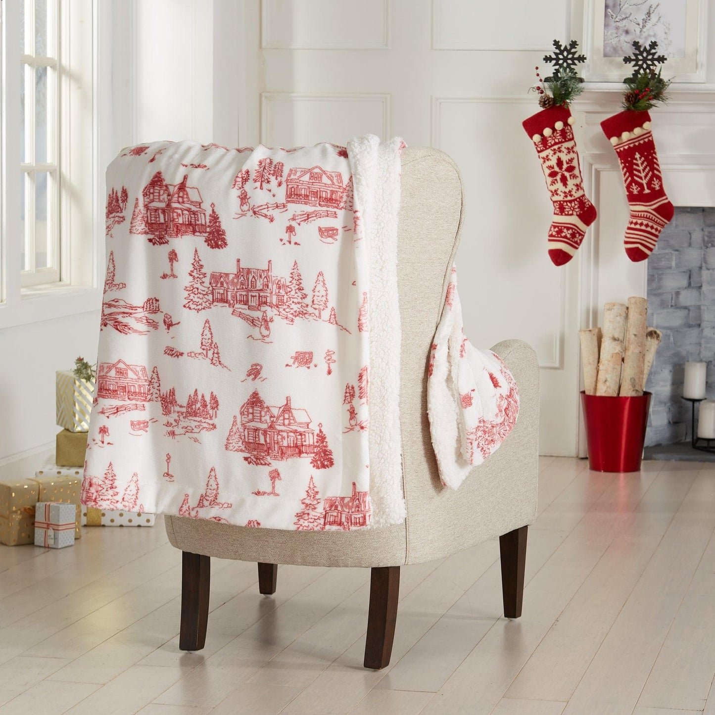 Christmas Sherpa Throw Blankets - Christmas Themed Quilts