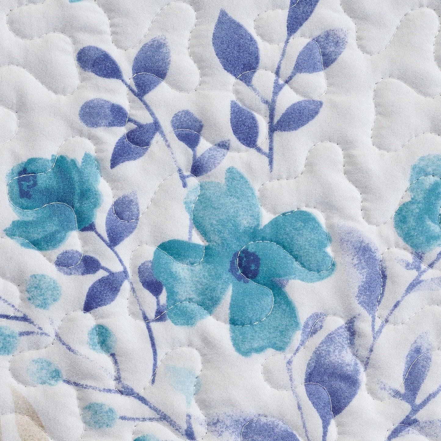 Beautiful Blue Floral Quilt Set - April Morning - Coastal Floral Bedding