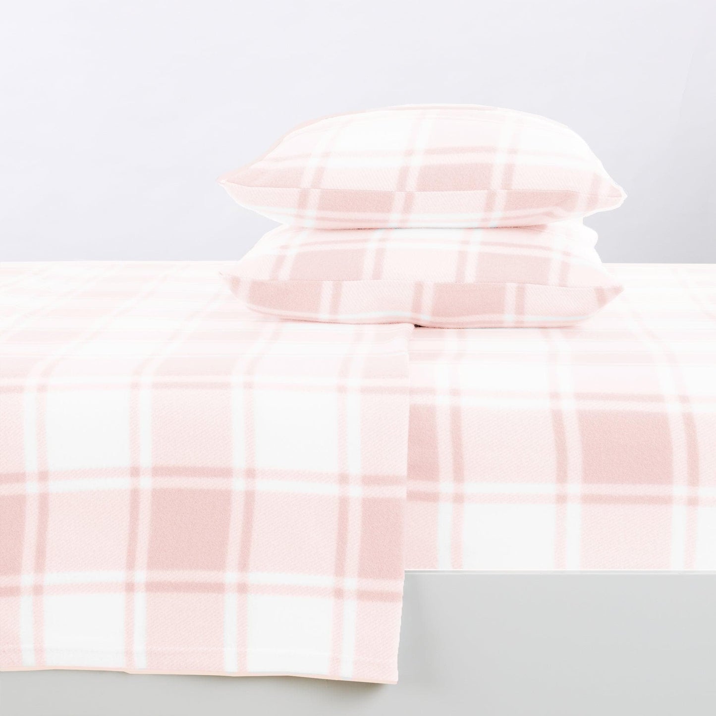 Plaid Fleece Sheet Sets - Navy Blue, Grey, Red & Black