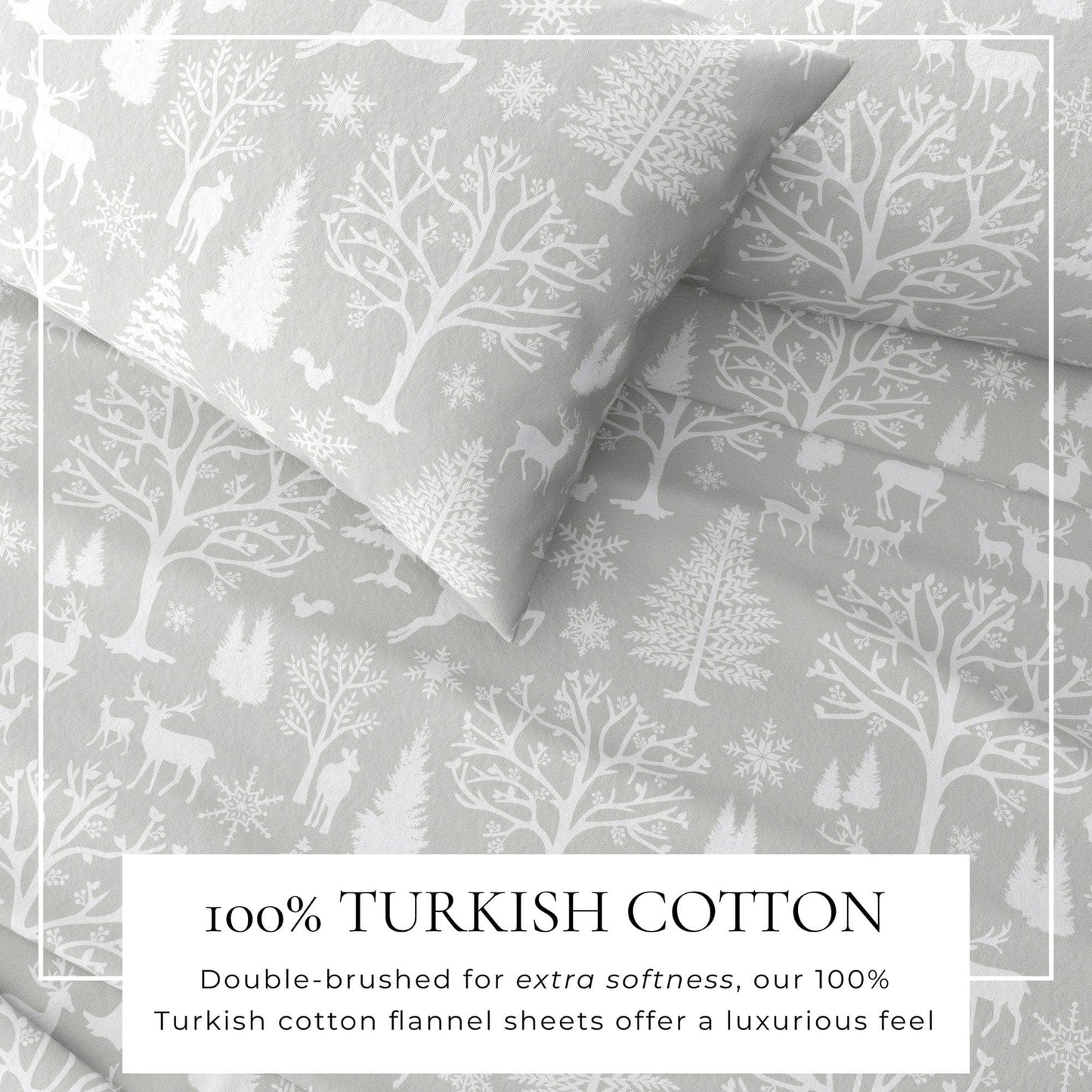 4-Piece Turkish Cotton Flannel Sheet - Fall & Christmas Sheets