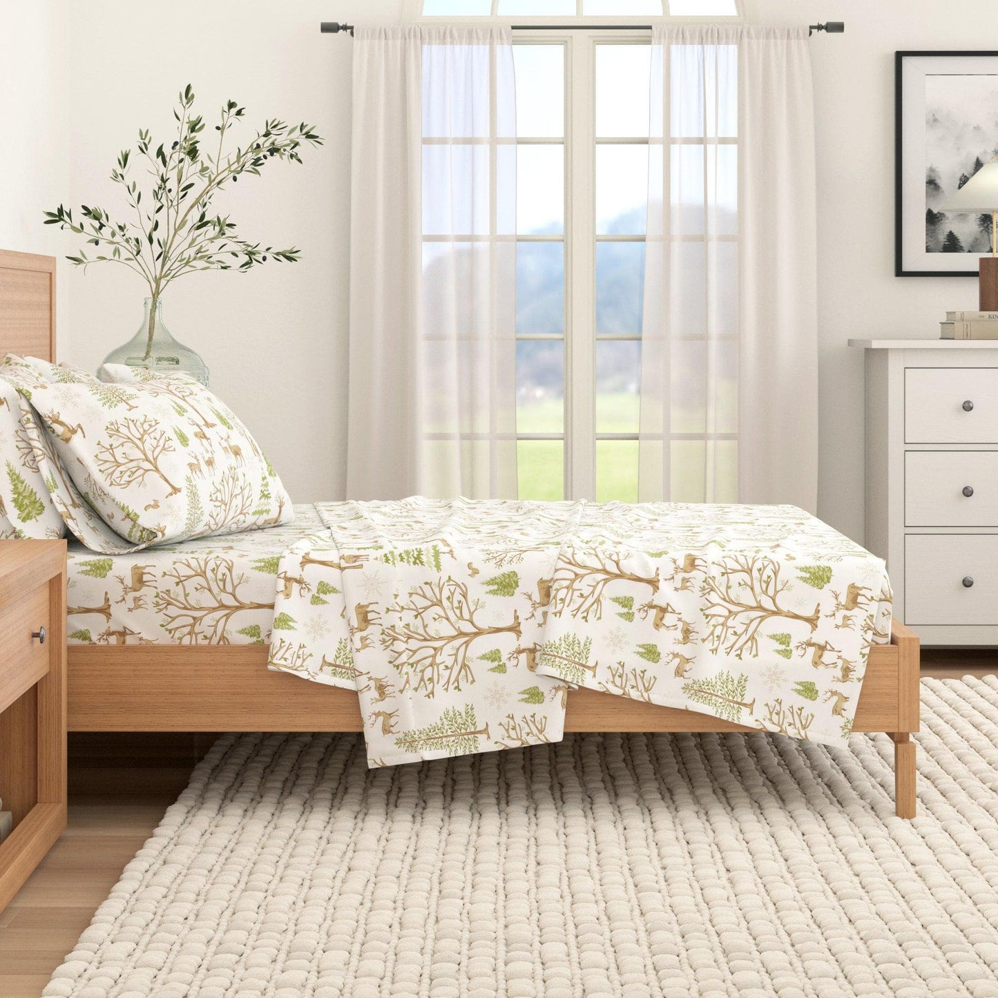 4-Piece Turkish Cotton Flannel Sheet - Fall & Christmas Sheets