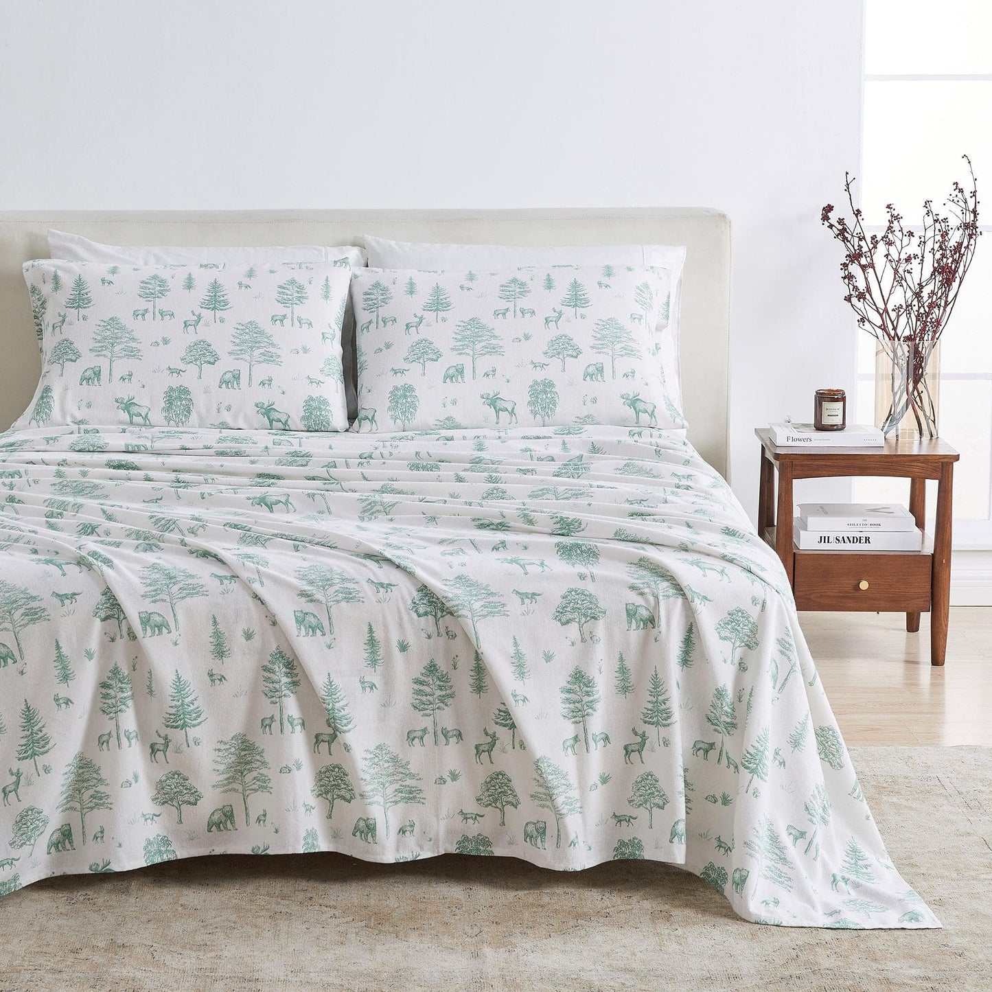 4-Piece Turkish Cotton Flannel Sheet - Fall & Christmas Sheets