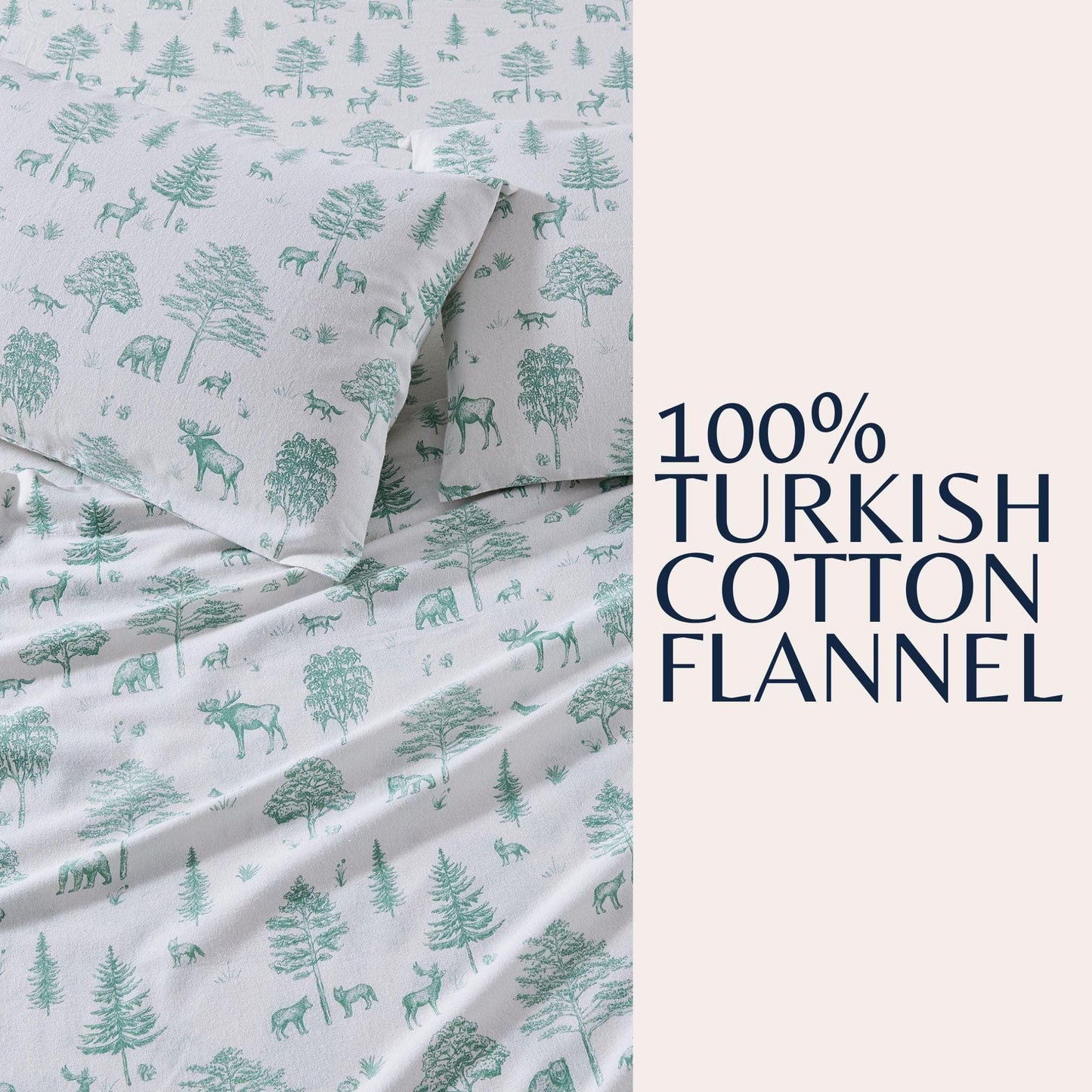 4-Piece Turkish Cotton Flannel Sheet - Fall & Christmas Sheets