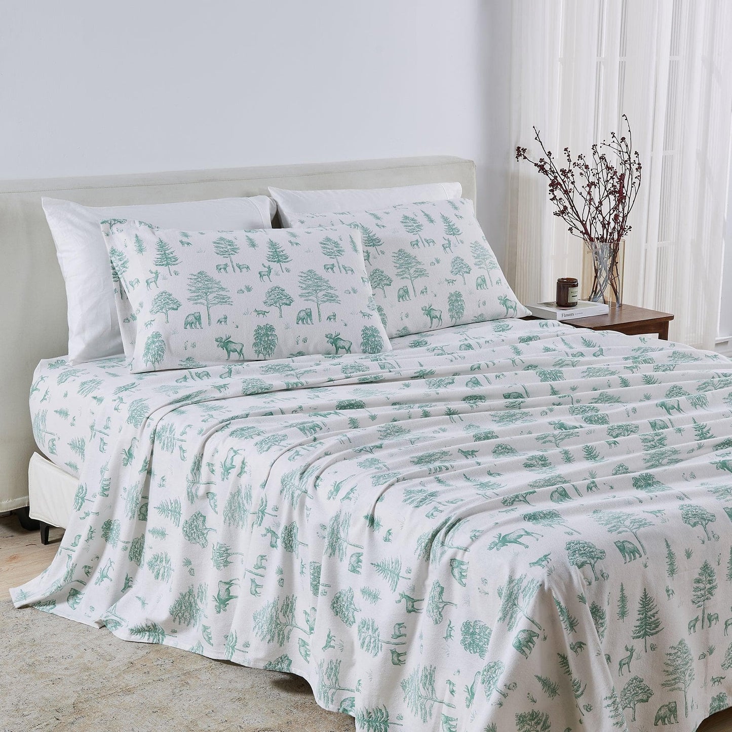 4-Piece Turkish Cotton Flannel Sheet - Fall & Christmas Sheets