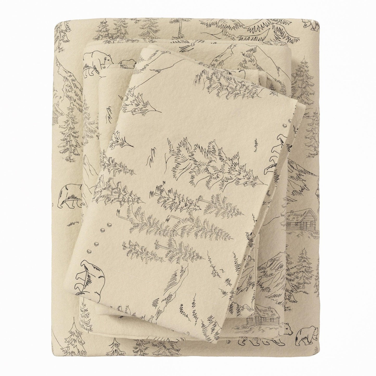 4-Piece Turkish Cotton Flannel Sheet - Fall & Christmas Sheets